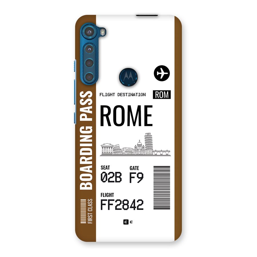 Rome Boarding Pass Back Case for Motorola One Fusion Plus