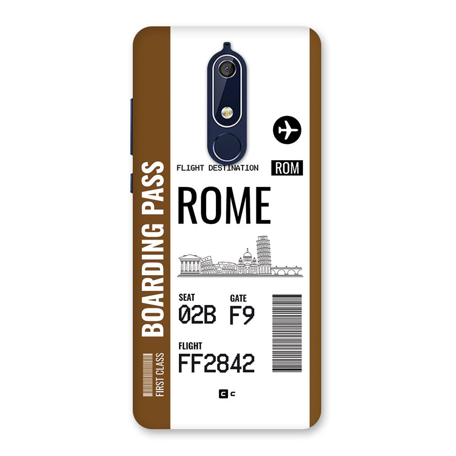 Rome Boarding Pass Back Case for Nokia 5.1