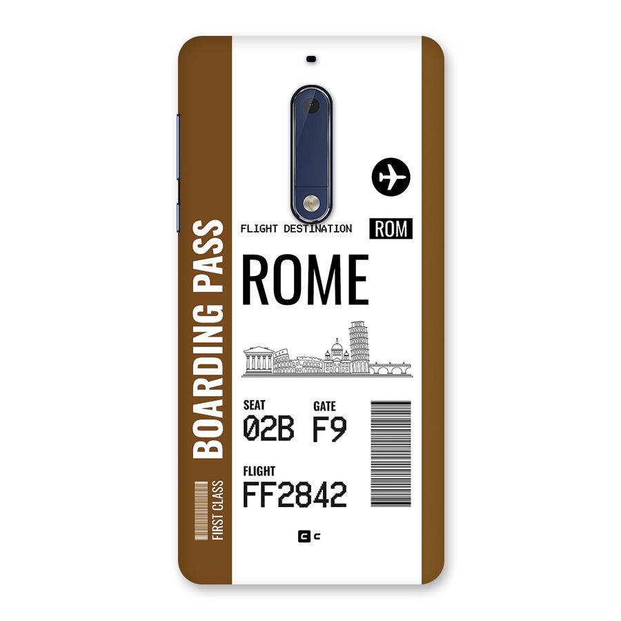 Rome Boarding Pass Back Case for Nokia 5