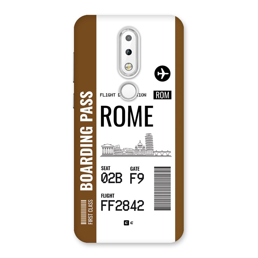 Rome Boarding Pass Back Case for Nokia 6.1 Plus