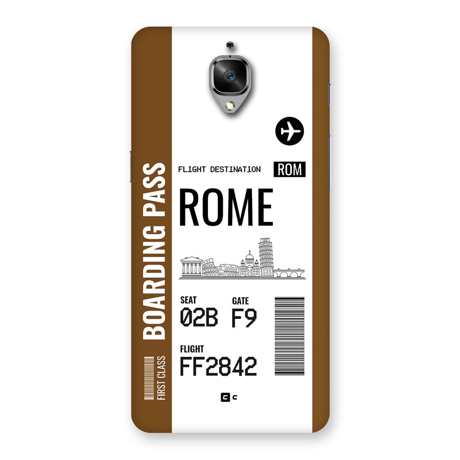 Rome Boarding Pass Back Case for OnePlus 3