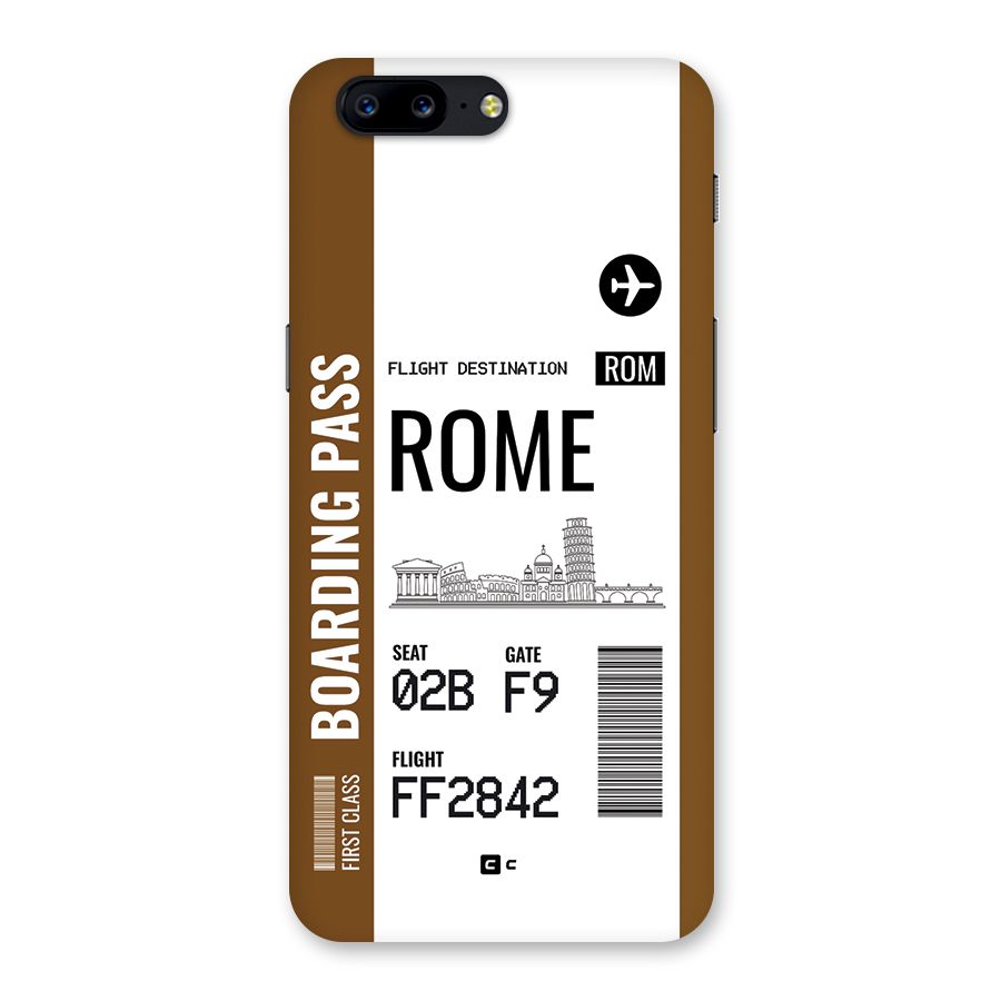 Rome Boarding Pass Back Case for OnePlus 5