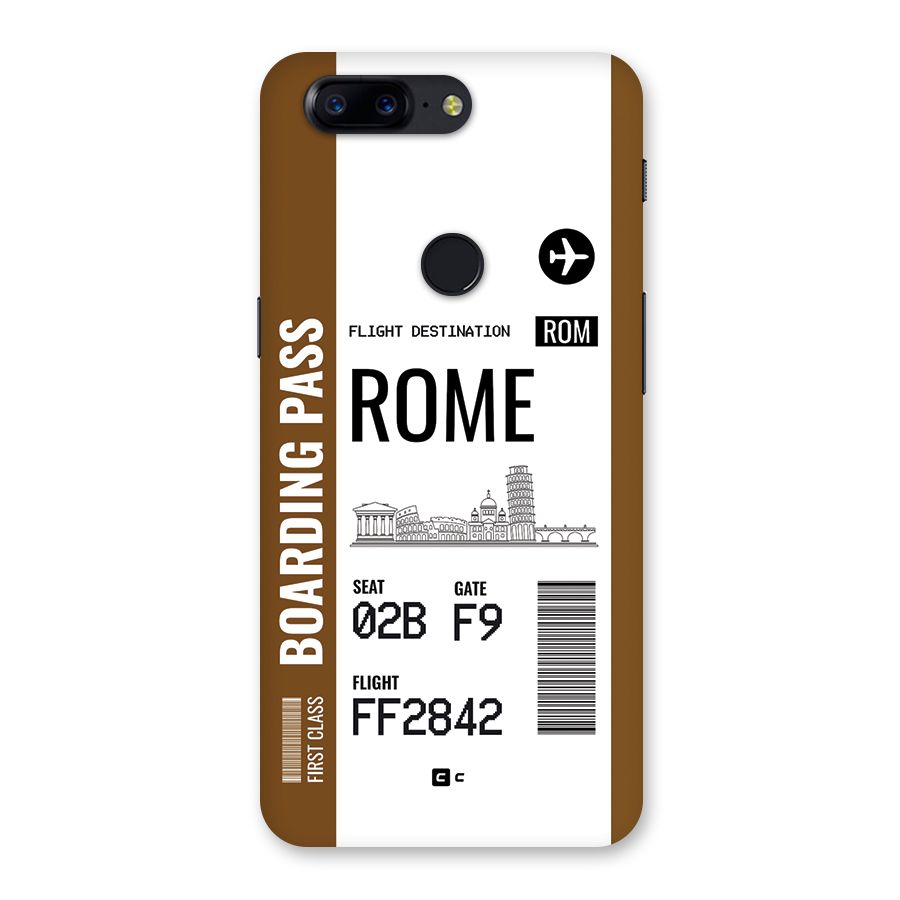 Rome Boarding Pass Back Case for OnePlus 5T