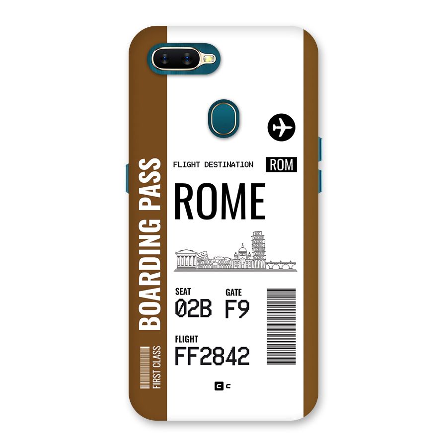 Rome Boarding Pass Back Case for Oppo A12s