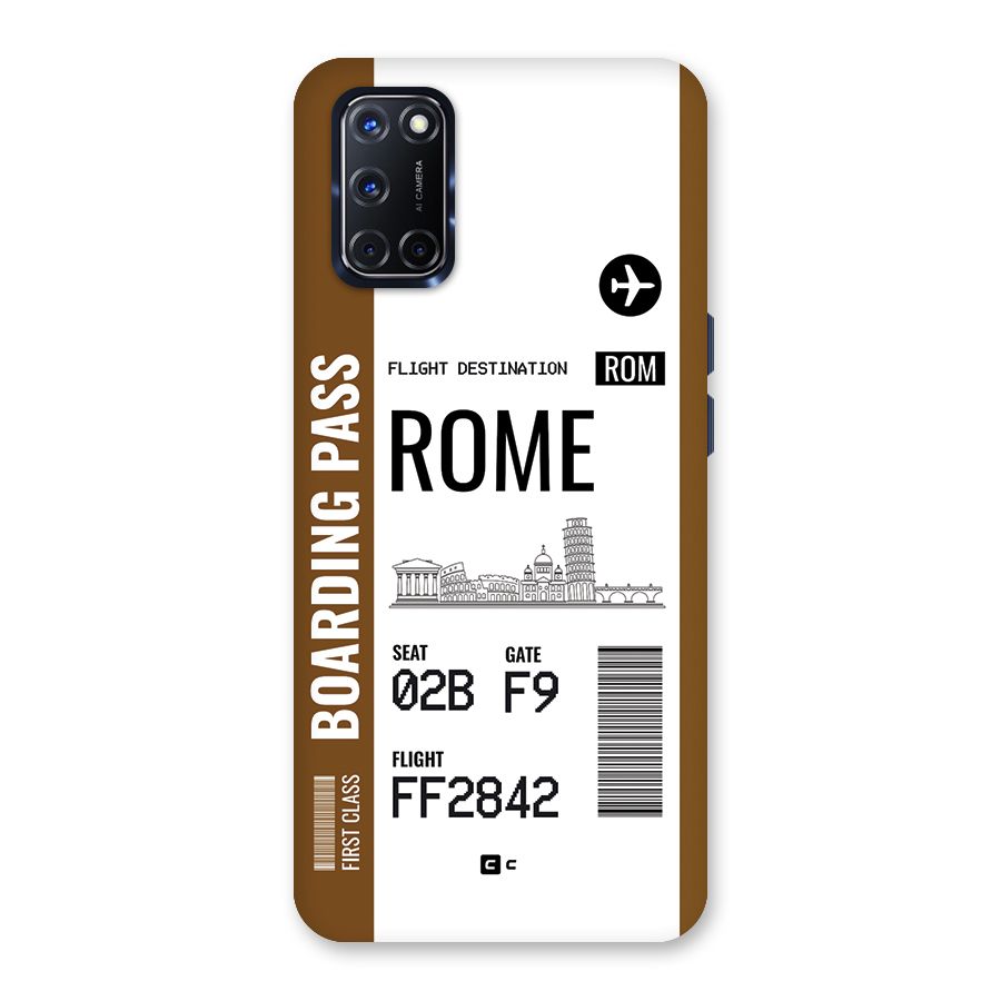 Rome Boarding Pass Back Case for Oppo A52