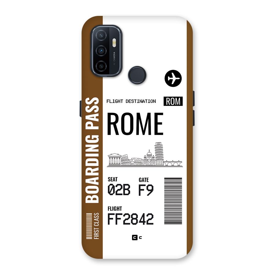 Rome Boarding Pass Back Case for Oppo A53
