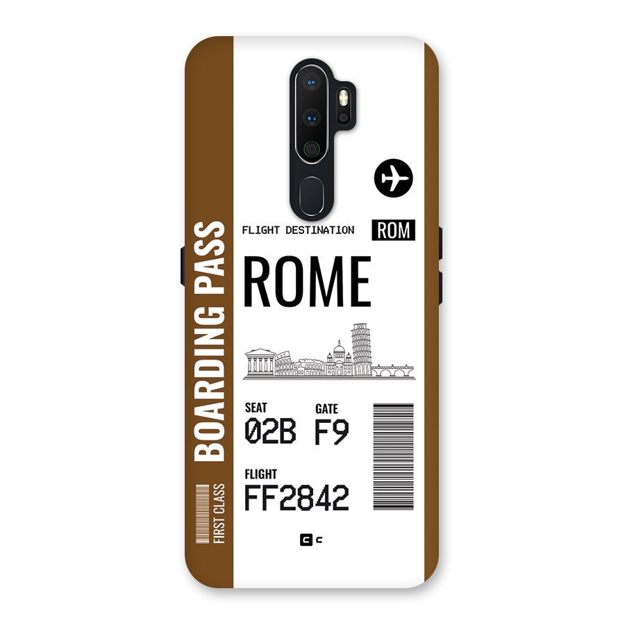 Rome Boarding Pass Back Case for Oppo A5 (2020)