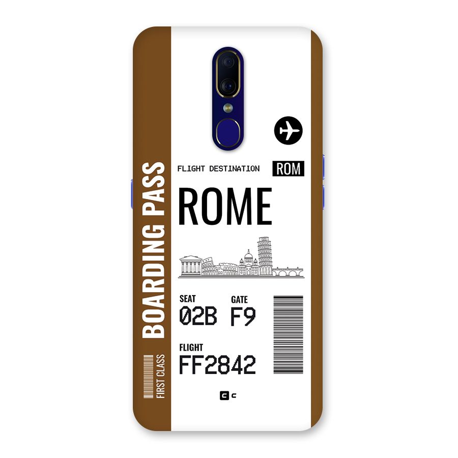 Rome Boarding Pass Back Case for Oppo F11