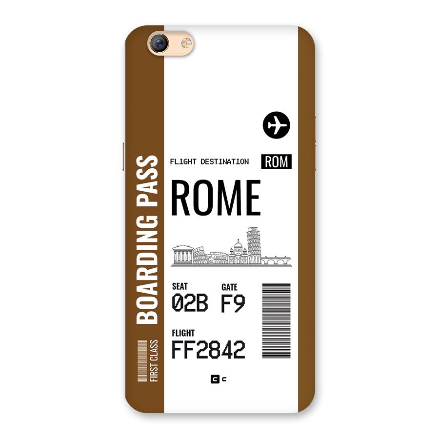 Rome Boarding Pass Back Case for Oppo F3 Plus