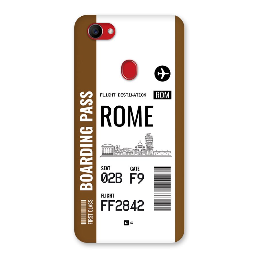Rome Boarding Pass Back Case for Oppo F7