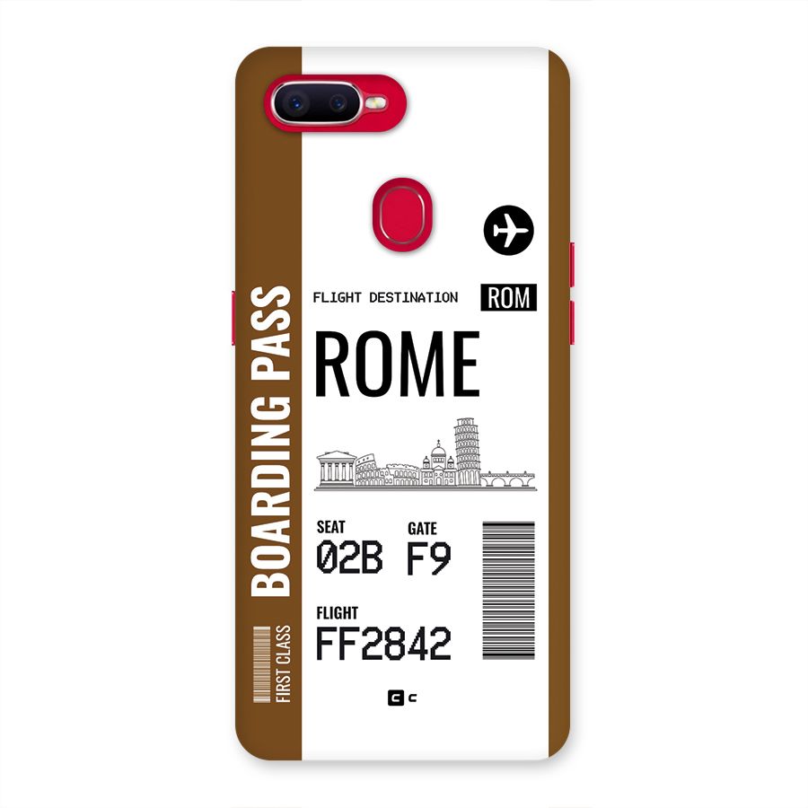 Rome Boarding Pass Back Case for Oppo F9 Pro
