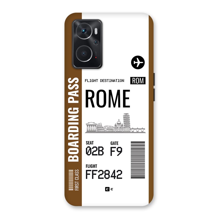 Rome Boarding Pass Back Case for Oppo K10 4G