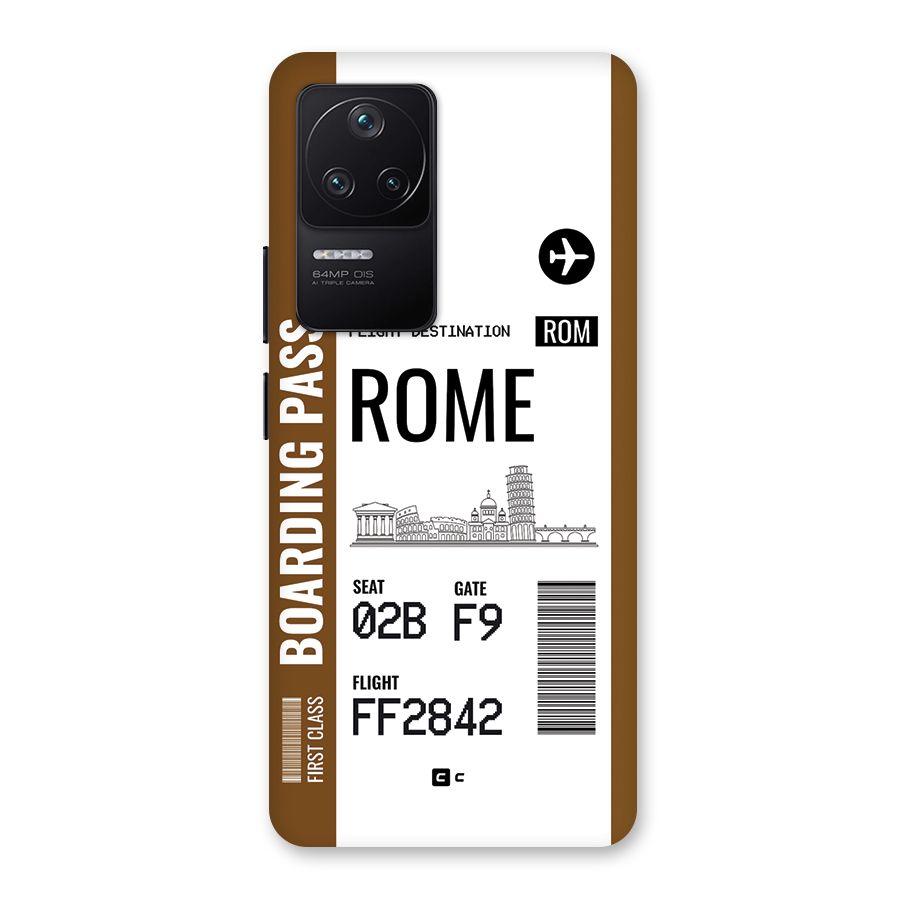 Rome Boarding Pass Back Case for Poco F4 5G