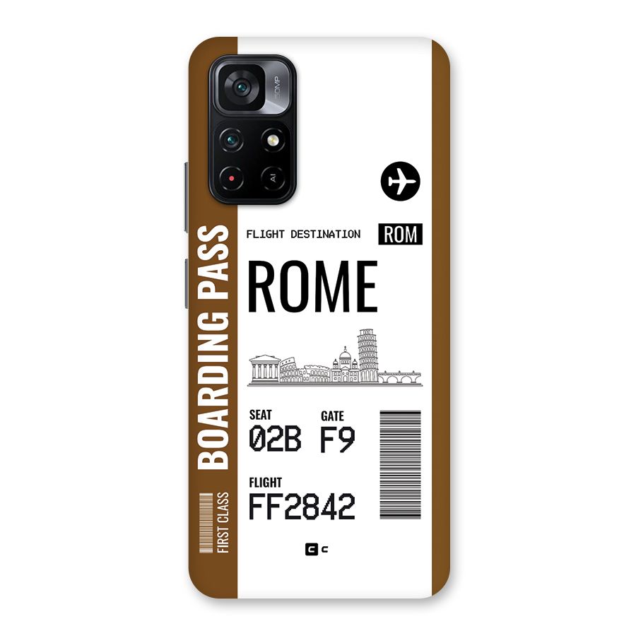 Rome Boarding Pass Back Case for Poco M4 Pro 5G