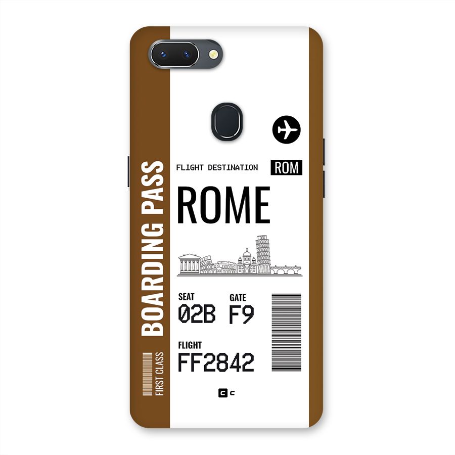 Rome Boarding Pass Back Case for Realme 2