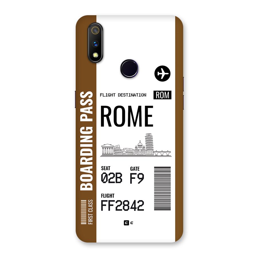 Rome Boarding Pass Back Case for Realme 3 Pro