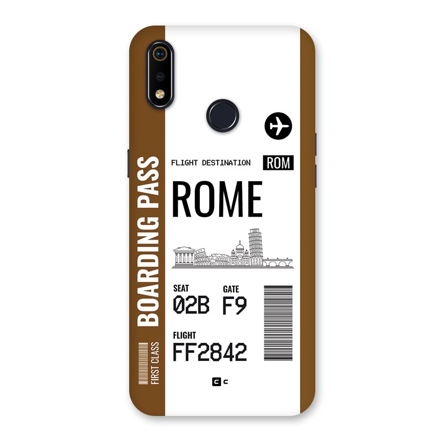 Rome Boarding Pass Back Case for Realme 3i