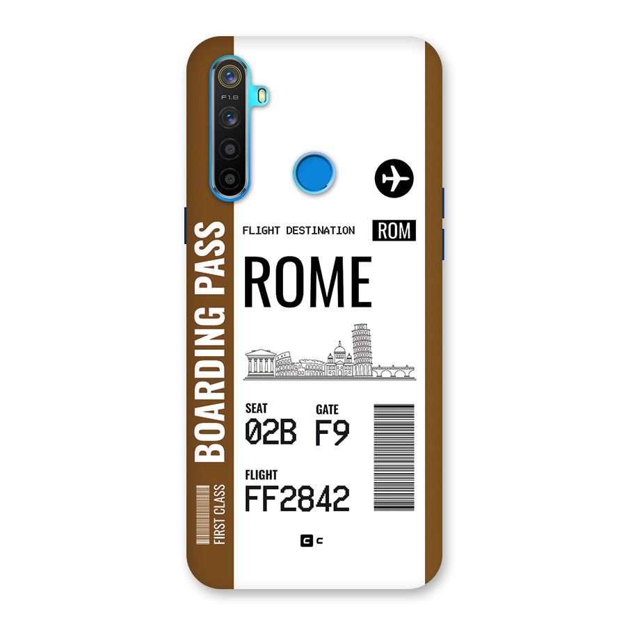 Rome Boarding Pass Back Case for Realme 5