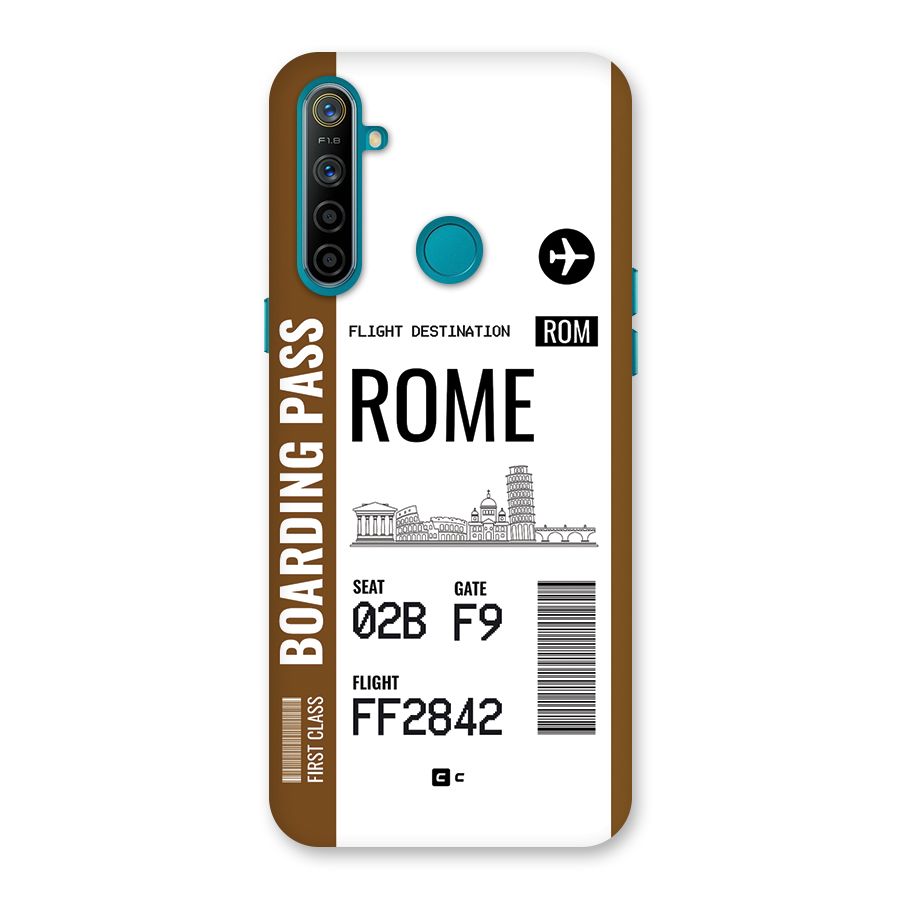 Rome Boarding Pass Back Case for Realme 5i