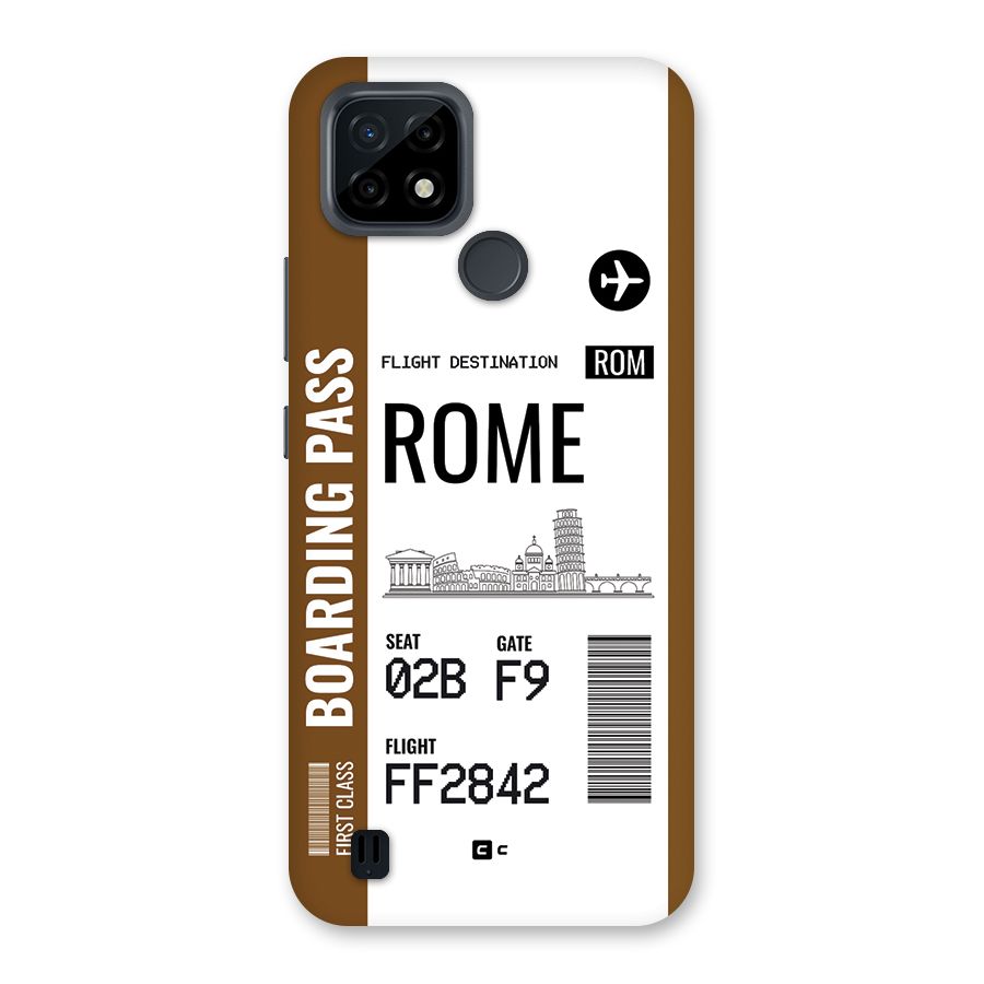 Rome Boarding Pass Back Case for Realme C21