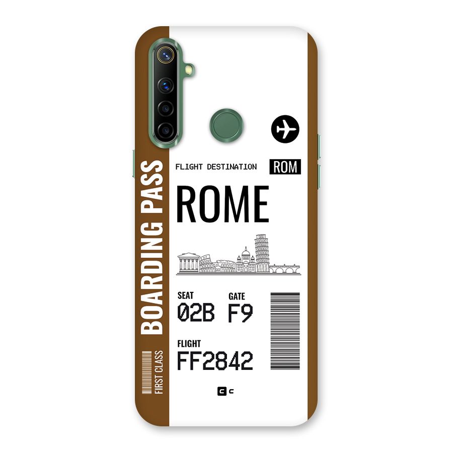 Rome Boarding Pass Back Case for Realme Narzo 10