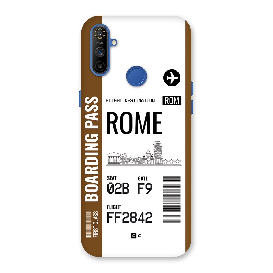 Rome Boarding Pass Back Case for Realme Narzo 10A