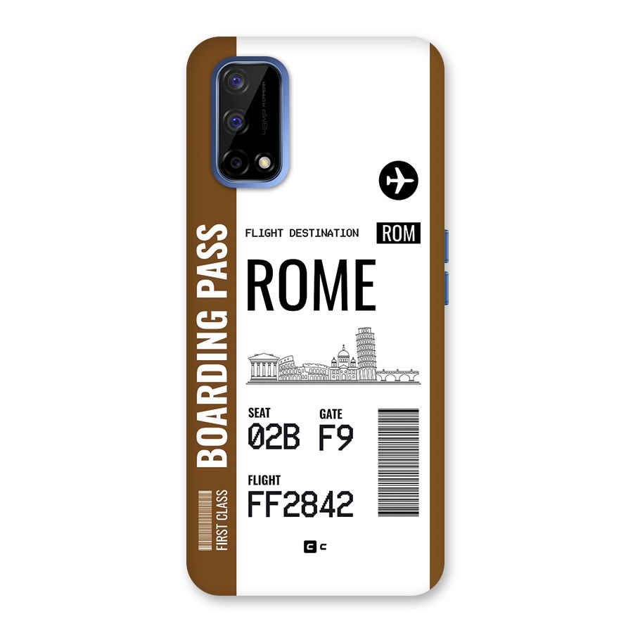 Rome Boarding Pass Back Case for Realme Narzo 30 Pro