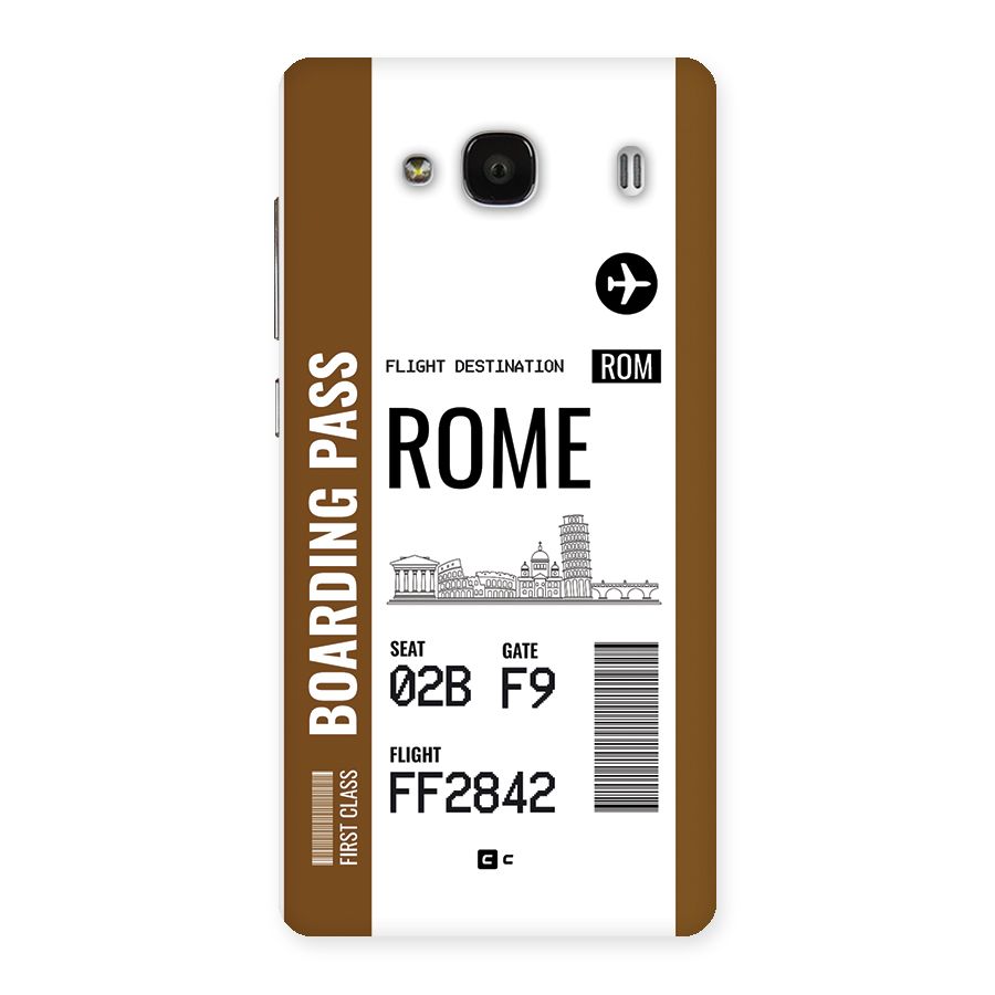 Rome Boarding Pass Back Case for Redmi 2