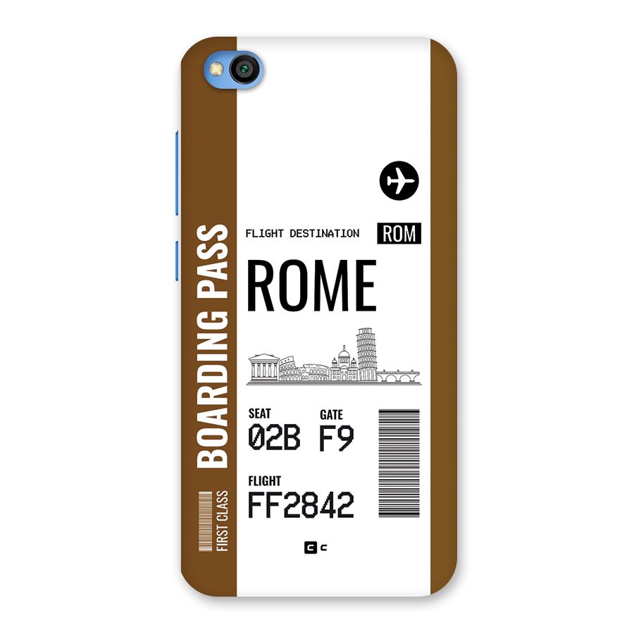 Rome Boarding Pass Back Case for Redmi Go