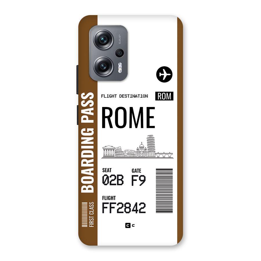Rome Boarding Pass Back Case for Redmi K50i