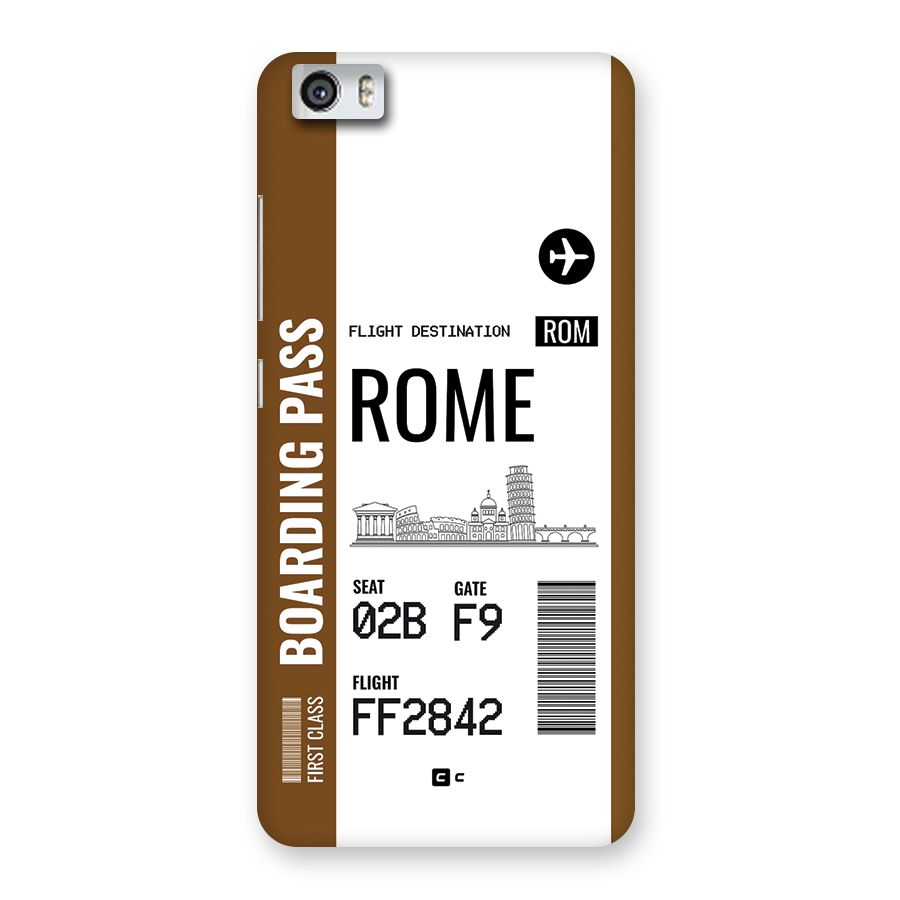 Rome Boarding Pass Back Case for Redmi Mi 5