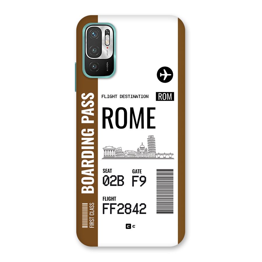 Rome Boarding Pass Back Case for Redmi Note 10T 5G