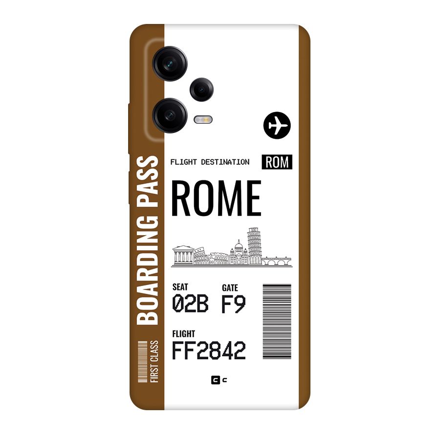 Rome Boarding Pass Back Case for Redmi Note 12 Pro