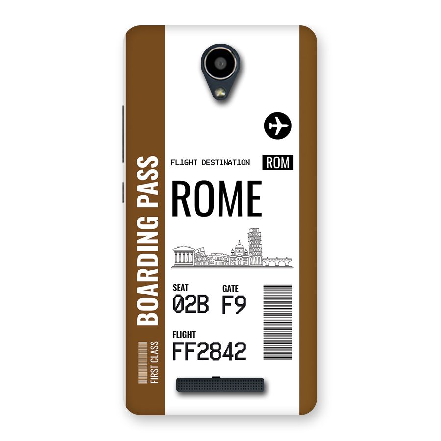 Rome Boarding Pass Back Case for Redmi Note 2