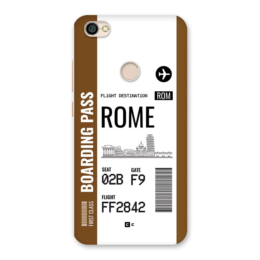 Rome Boarding Pass Back Case for Redmi Y1 2017