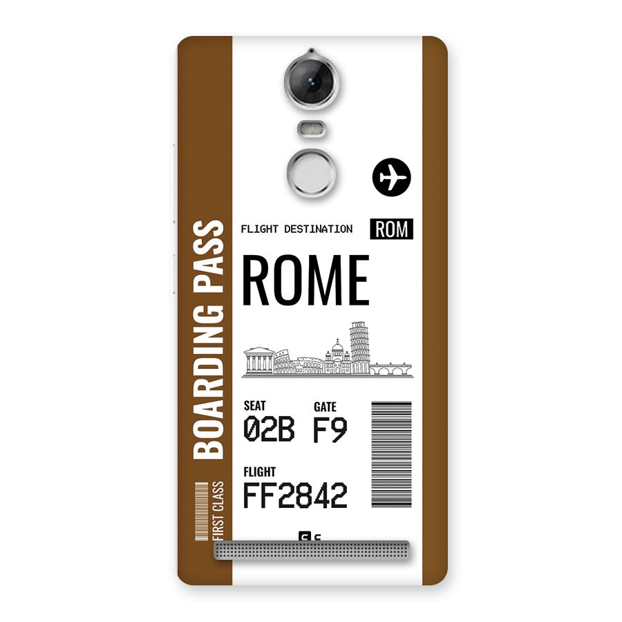 Rome Boarding Pass Back Case for Vibe K5 Note