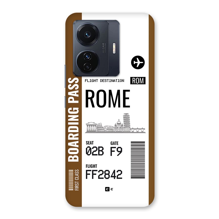 Rome Boarding Pass Back Case for Vivo T1 Pro