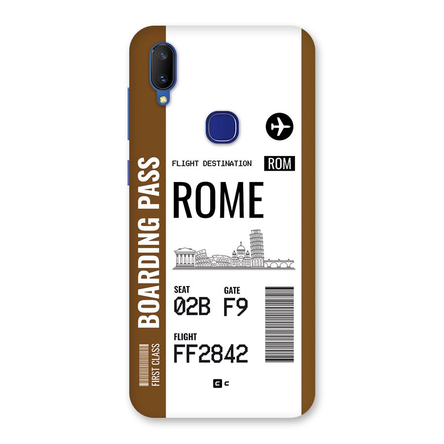 Rome Boarding Pass Back Case for Vivo V11