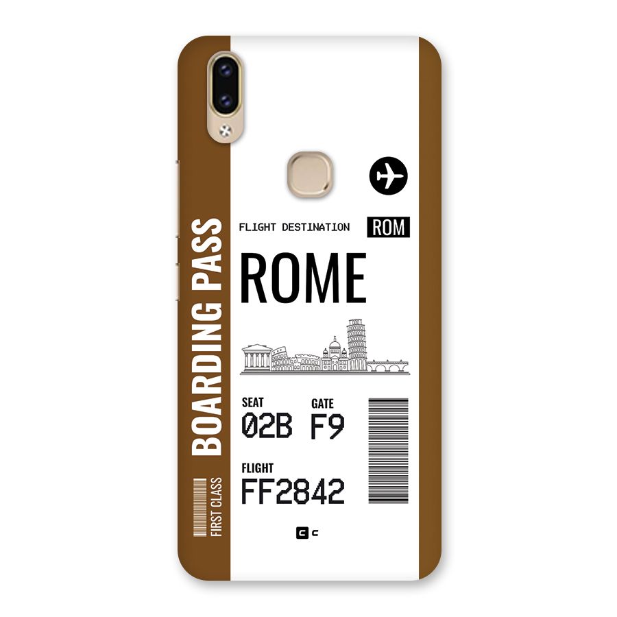 Rome Boarding Pass Back Case for Vivo V9 Youth