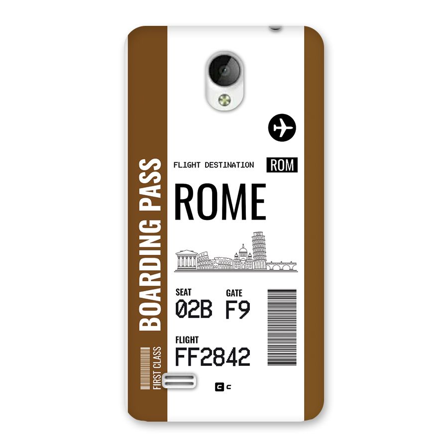 Rome Boarding Pass Back Case for Vivo Y21