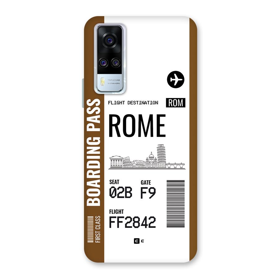 Rome Boarding Pass Back Case for Vivo Y31