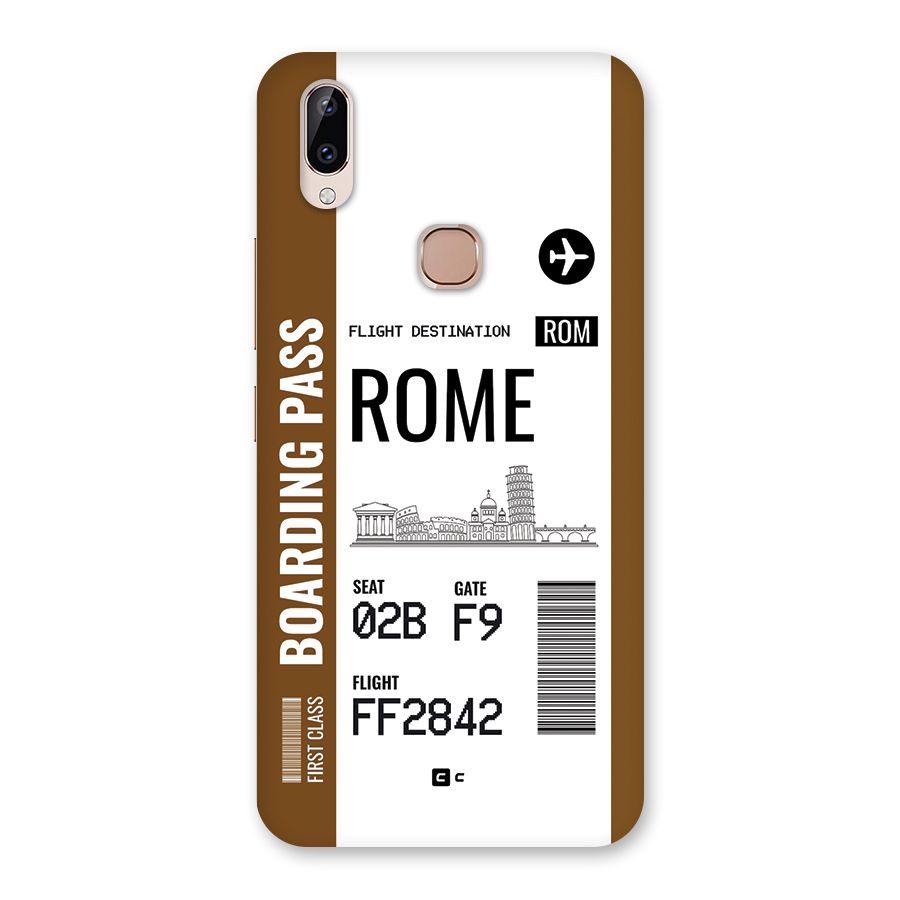 Rome Boarding Pass Back Case for Vivo Y83 Pro