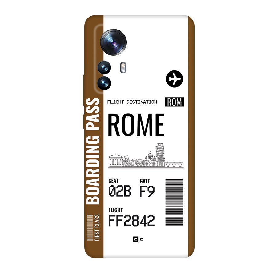 Rome Boarding Pass Back Case for Xiaomi 12 Pro