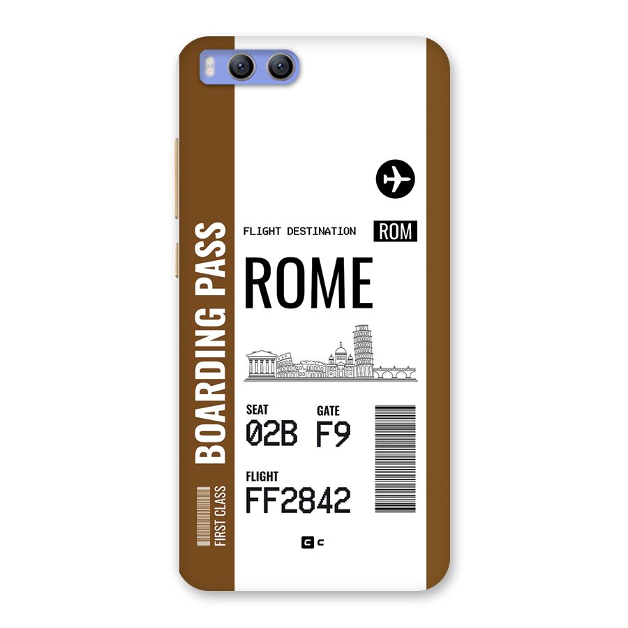 Rome Boarding Pass Back Case for Xiaomi Mi 6