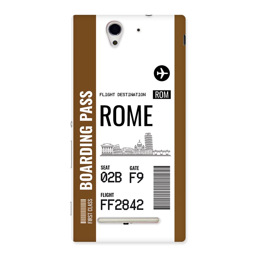 Rome Boarding Pass Back Case for Xperia C3