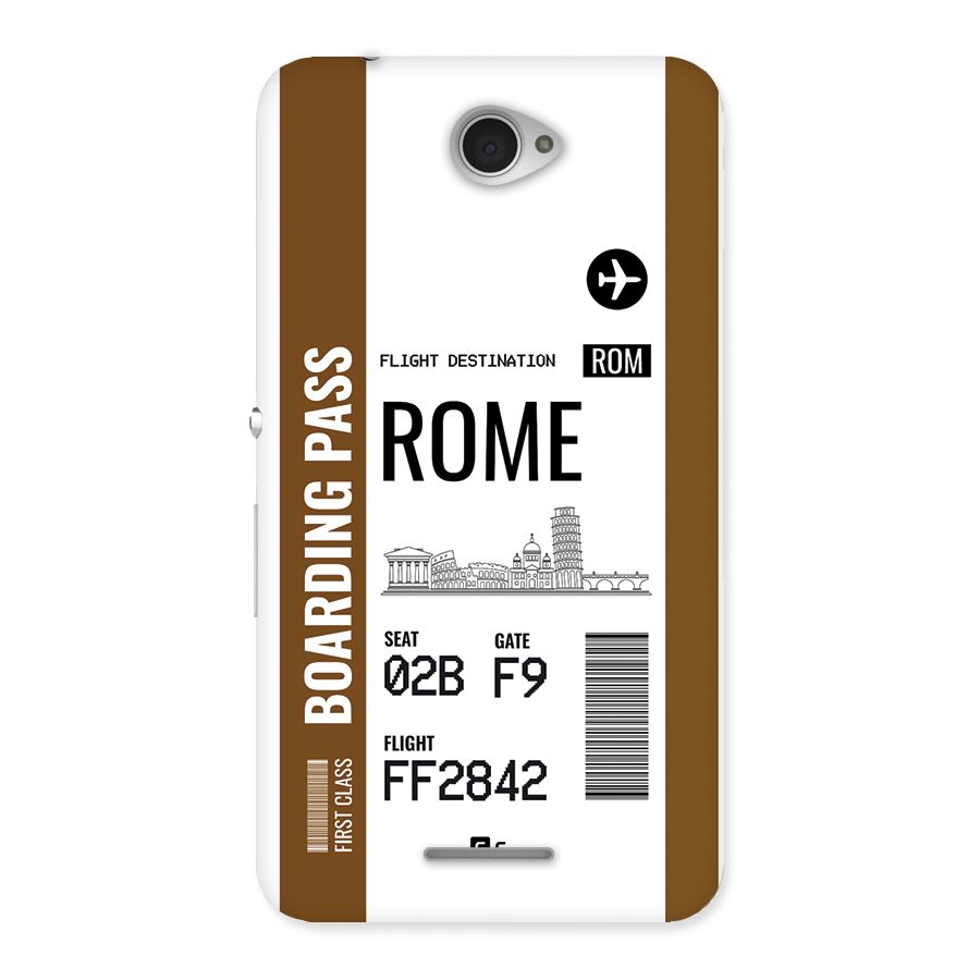 Rome Boarding Pass Back Case for Xperia E4