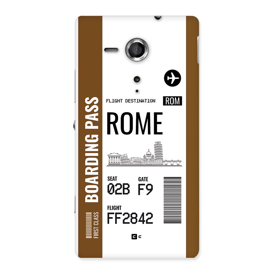 Rome Boarding Pass Back Case for Xperia Sp