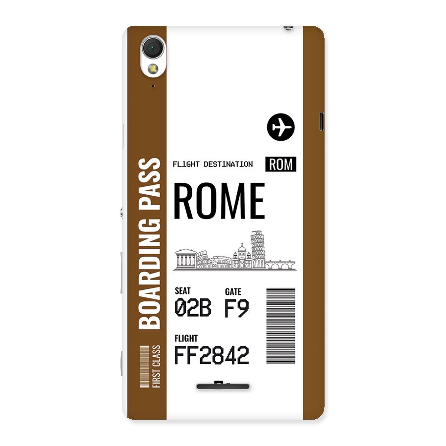 Rome Boarding Pass Back Case for Xperia T3