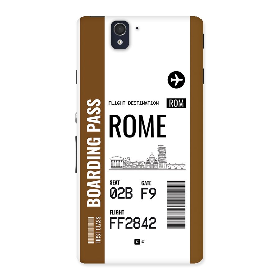 Rome Boarding Pass Back Case for Xperia Z