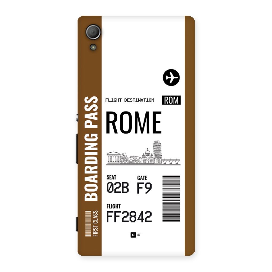 Rome Boarding Pass Back Case for Xperia Z3 Plus